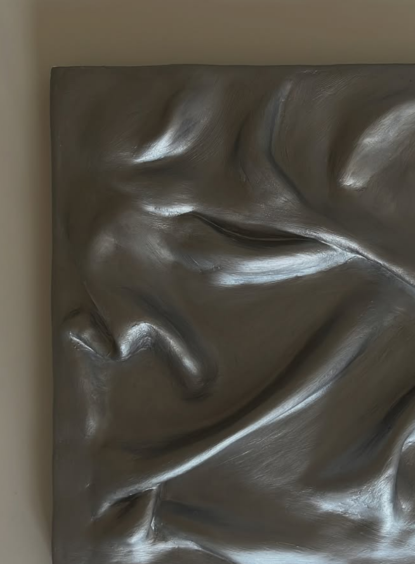 Sculpted form textured painting