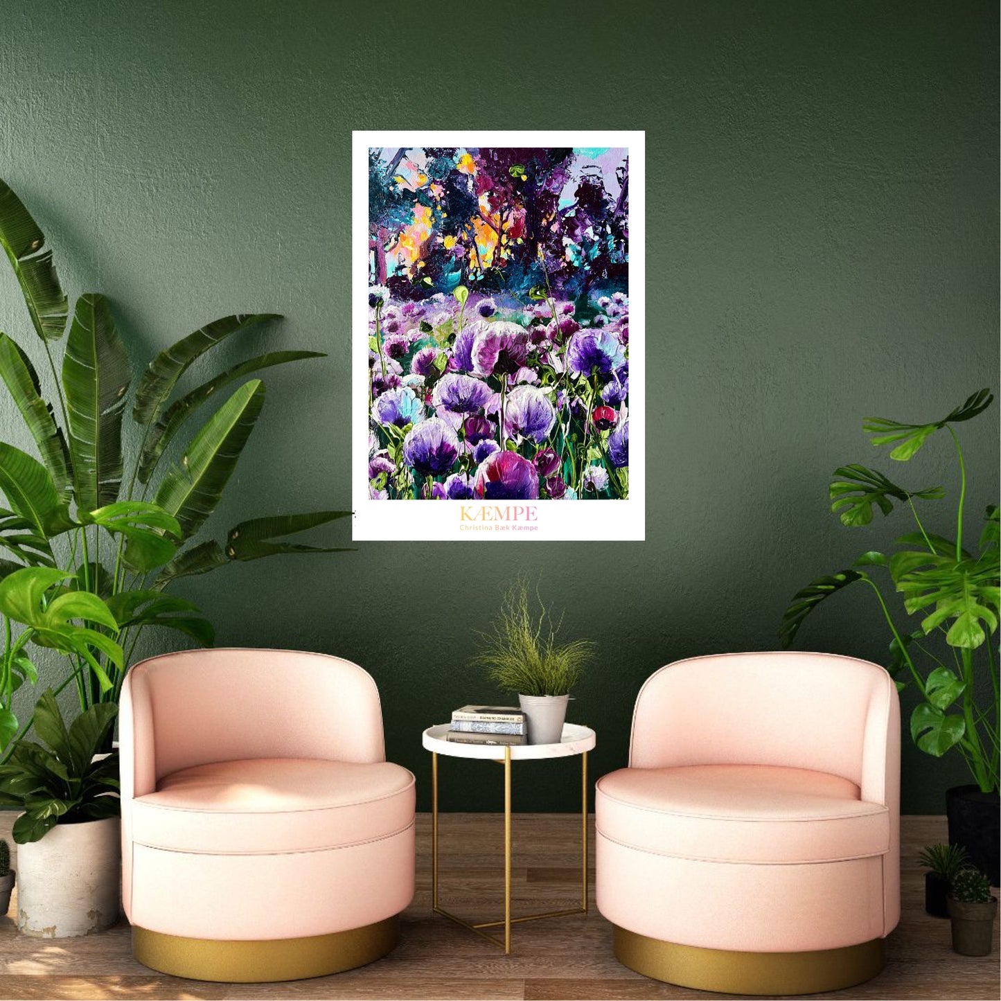 "Blomstermarken ved Svaneke" kunstplakat