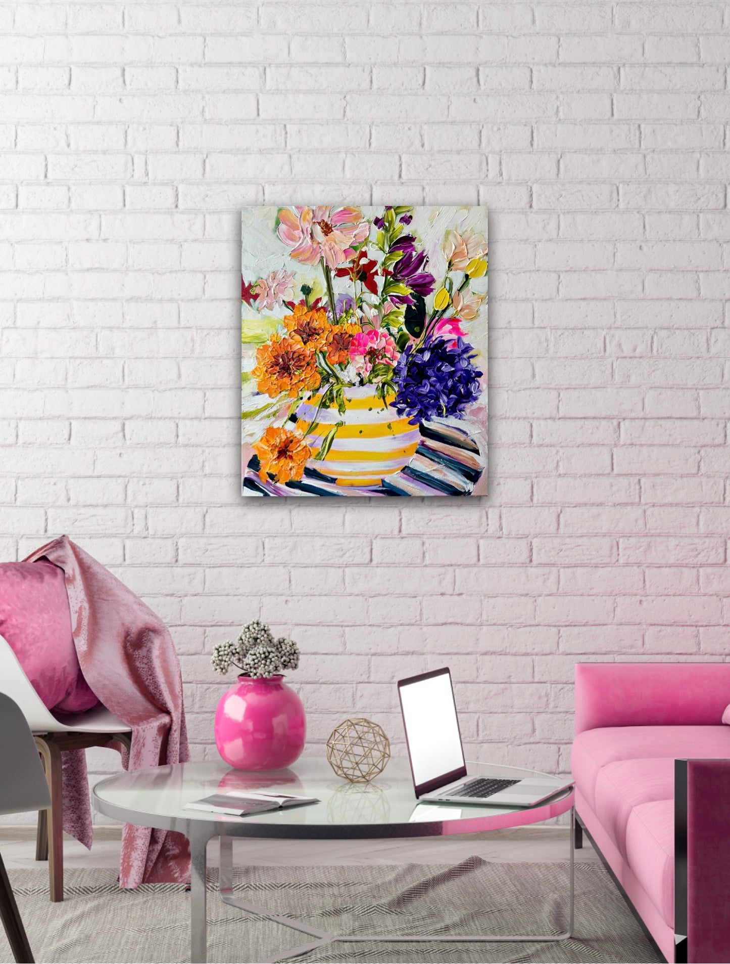 "Sunshine in a vase 2" originalt maleri