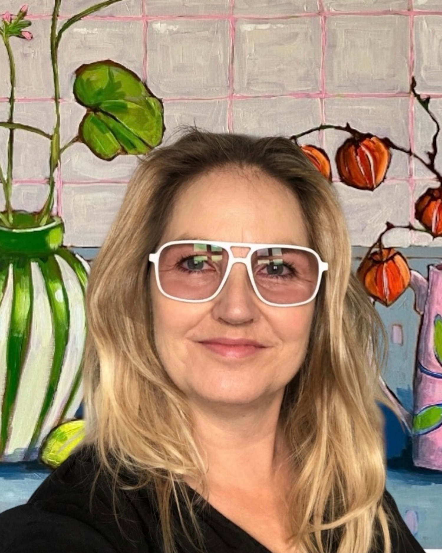 Billede af Cecilia bag Cillan's Art som laver malerier og kunst med farver til dit hjem