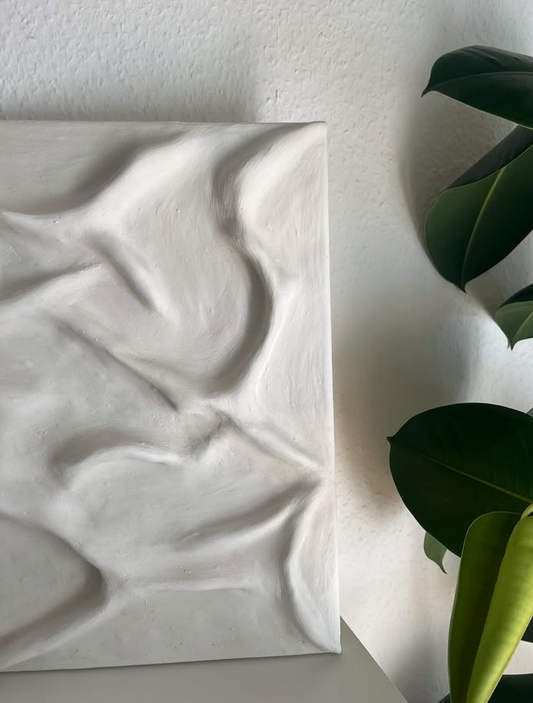 Sculpted form textured painting