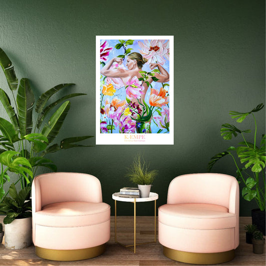 "Bloom girl, bloom" kunstplakat