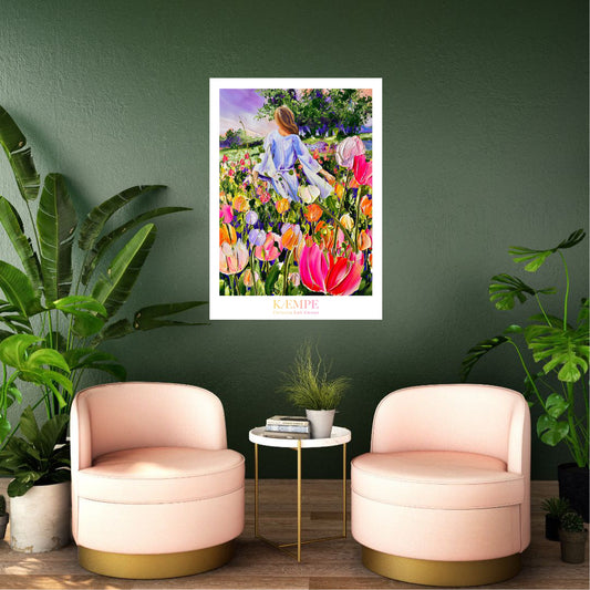 "In nature she healed" kunstplakat