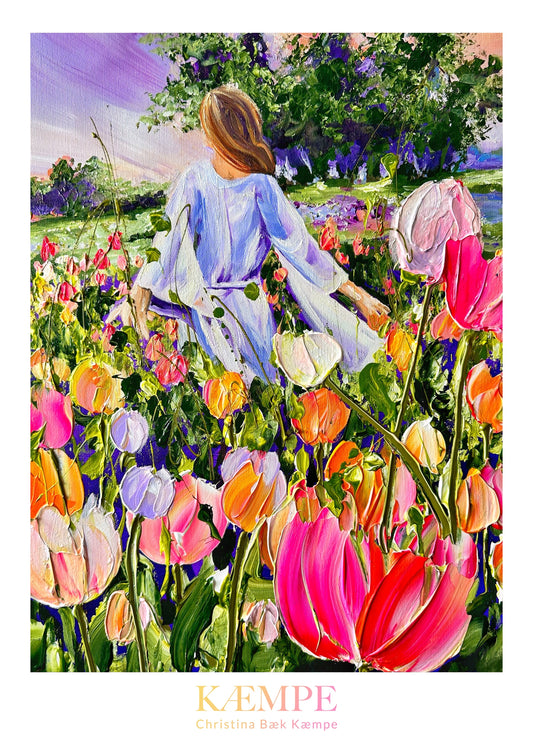 "In nature she healed" kunstplakat