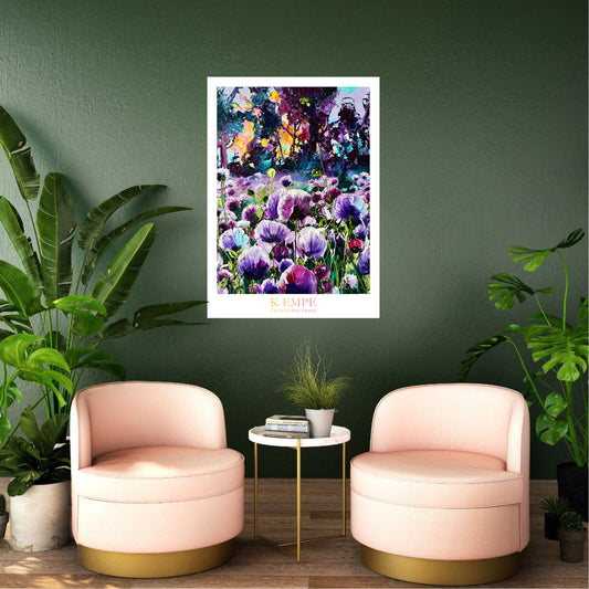 "Blomstermarken ved Svaneke" kunstplakat