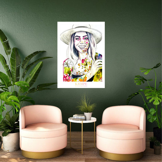 "Bloom girl, bloom 1" kunstplakat