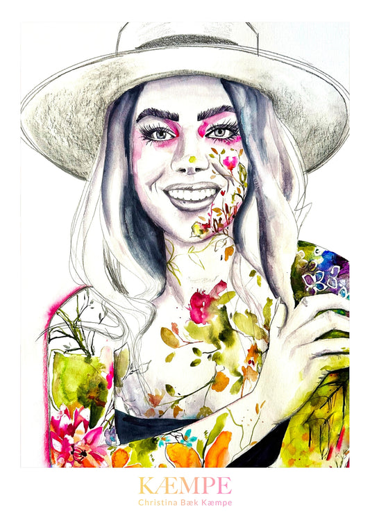 "Bloom girl, bloom 1" kunstplakat