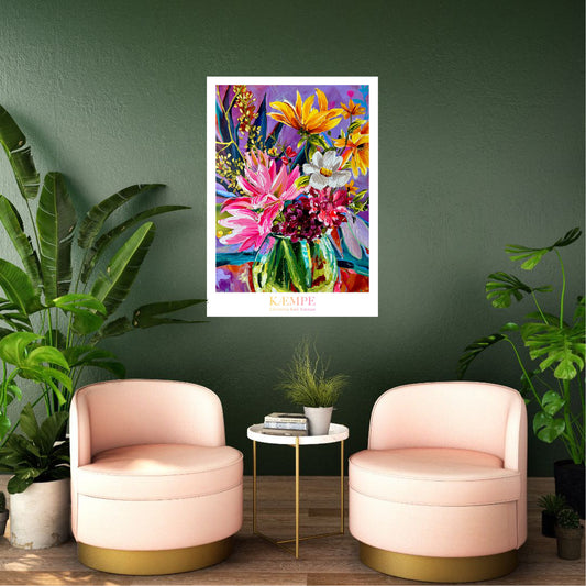"Quality street of flowers" kunstplakat