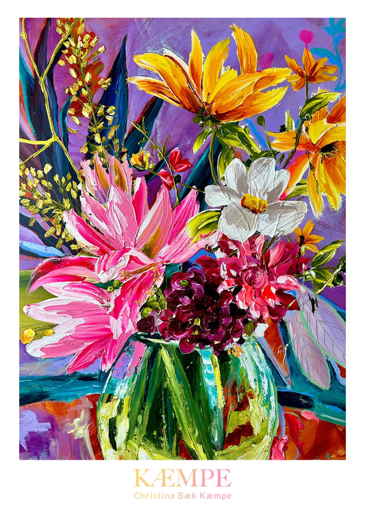 "Quality street of flowers" kunstplakat
