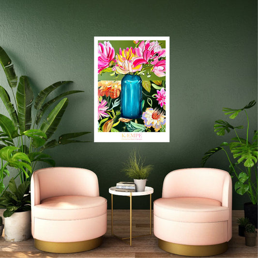 "Vase of happiness" kunstplakat